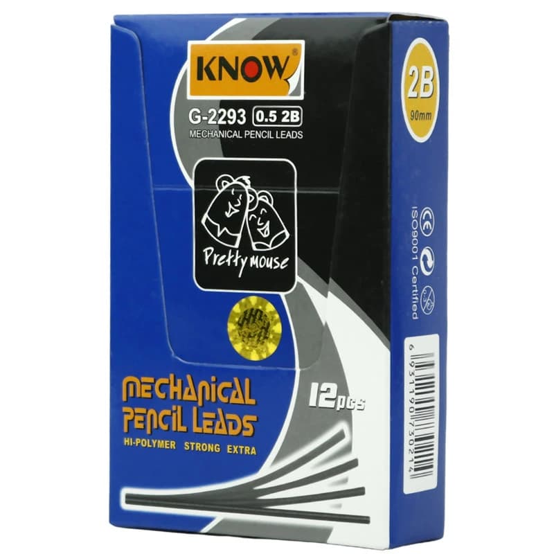 نوک مداد نوکی Know G-2293 0.5mm 2B بسته 12 عددی — تصویر ۵