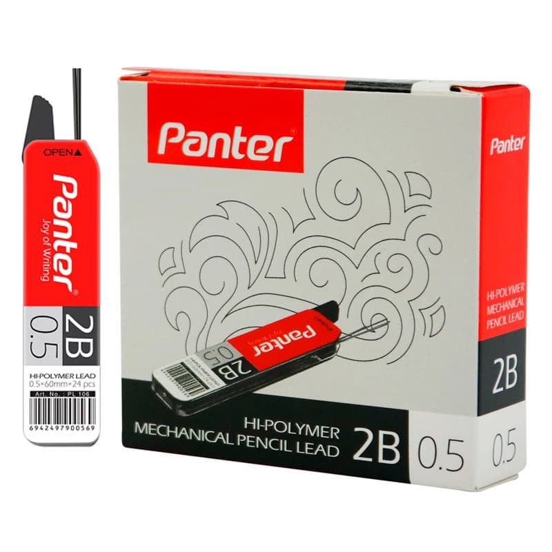 نوک مداد نوکی پنتر 0.5 میلی متر PL106 2B بسته 12 عددی