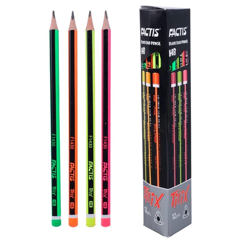 مداد مشکی فکتیس Factis Tirix F1430 بسته 12 عددی