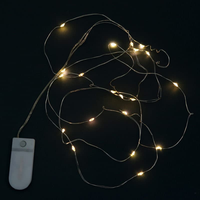 ریسه میکرو LED مفتولی 2 متر نوع باتری سکه ای — تصویر ۵
