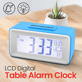 ساعت و دماسنج دیجیتالی تایمردار دارای بک لایت DS-3620 آبی — تصویر ۲