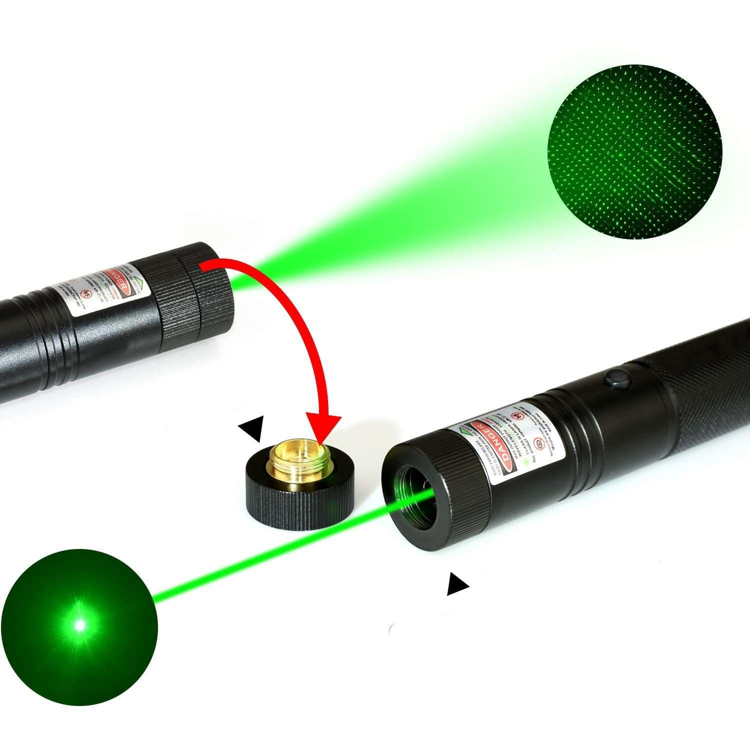 لیزر پویینتر شارژی پلیسی سبز مدل Laser303 — تصویر ۴