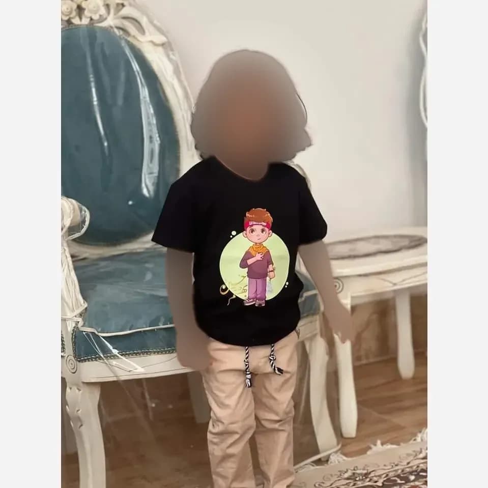 تیشرت محرمی بچگانه طرح بهشتم حسین جنس پنبهای — تصویر ۳