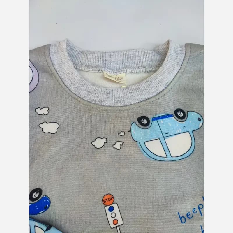 بلوز و شلوار بچگانه تو کرکی طرح ماشین مناسب سن 1 تا 3 سال — تصویر ۱۰