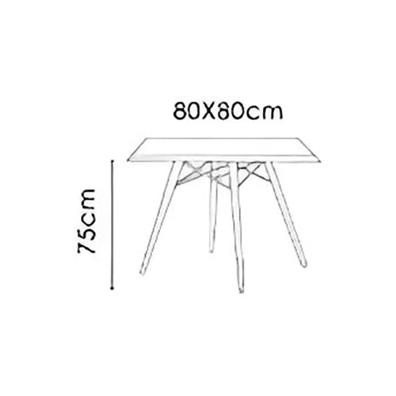 میز مربع نظری مدل صفحه PVC کد W492 — تصویر ۲