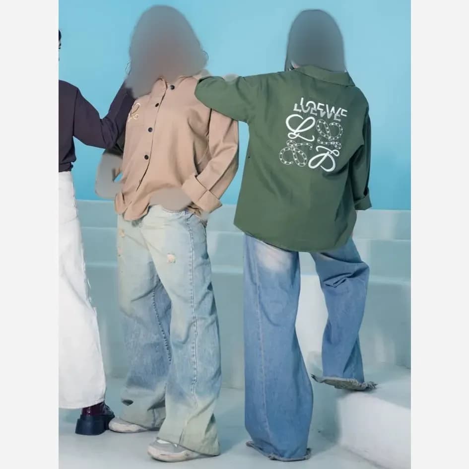 شومیز مانتویی کتان دخترانه سنگ دوزی شده — تصویر ۷