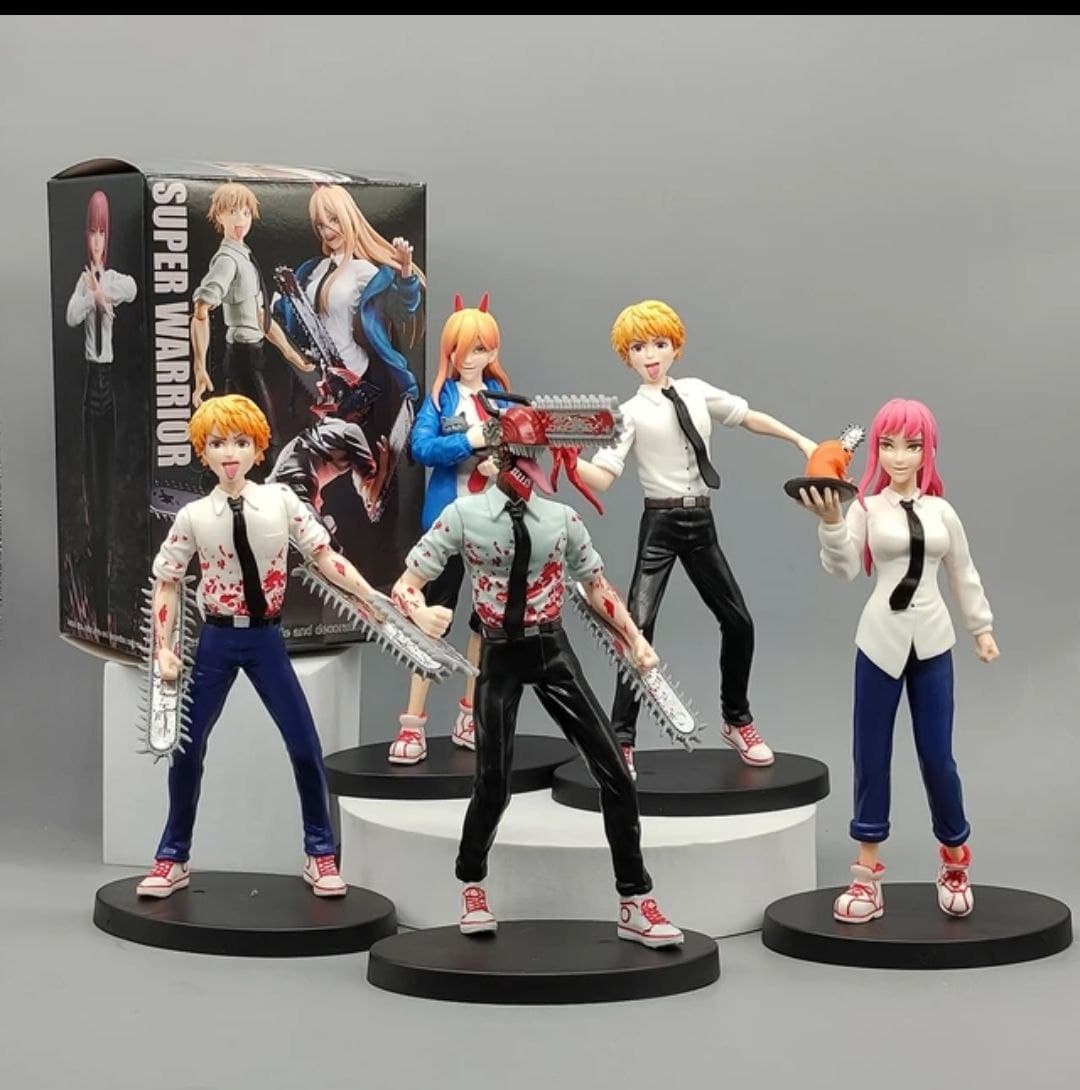 اکشن فیگور مدل مرد اره ای Chainsaw Man مجموعه 5 عددی — تصویر ۵