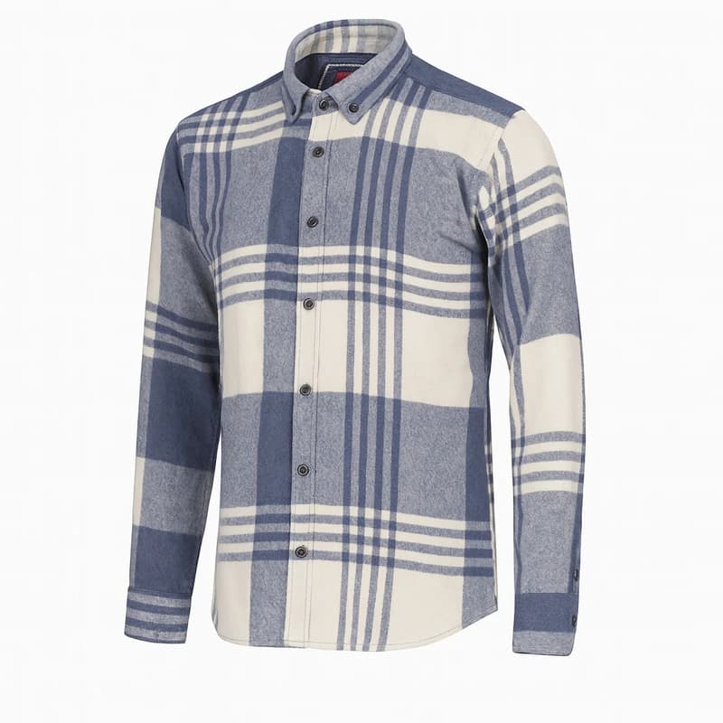 پیراهن آستین بلند یقه برگردان مردانه مدل 10055 — تصویر ۲