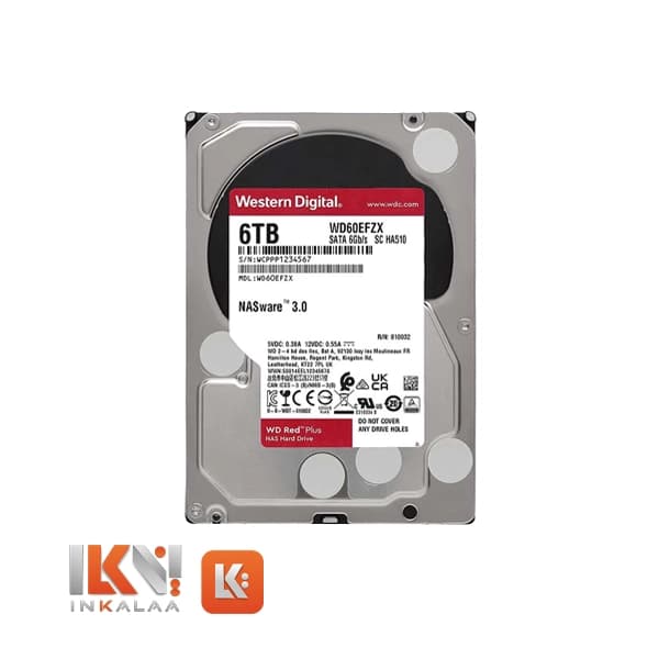 هارد وسترن دیجیتال مدل Red Plus WD60EFZX ظرفیت 6TB