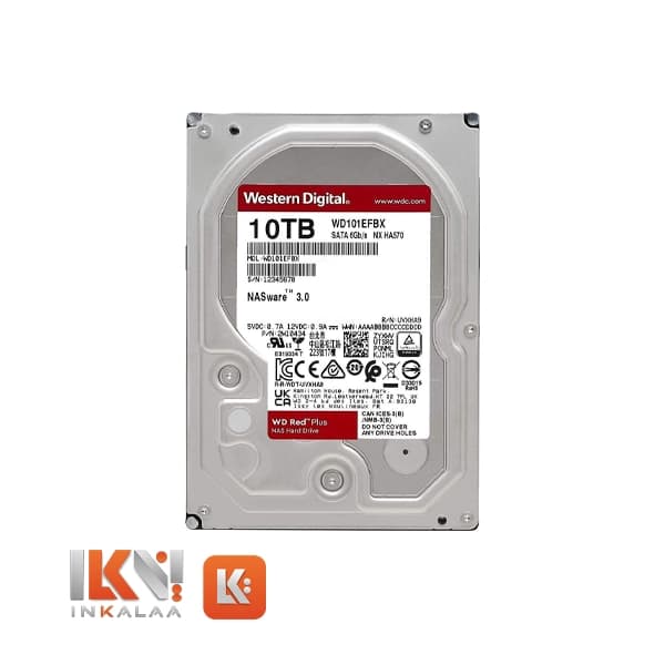 هارد وسترن دیجیتال مدل Red Plus WD100EFBX ظرفیت 10TB