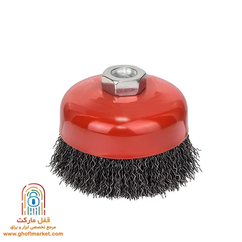 برس کاسه ای افشان 125×27 فولادی جهان برس مدل 0589
