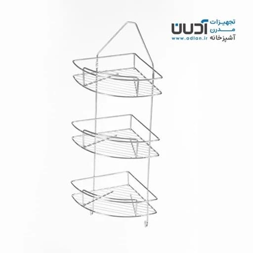 کنجی حمام سه طبقه روکش دار مبلمان فرنا مدل 1123480