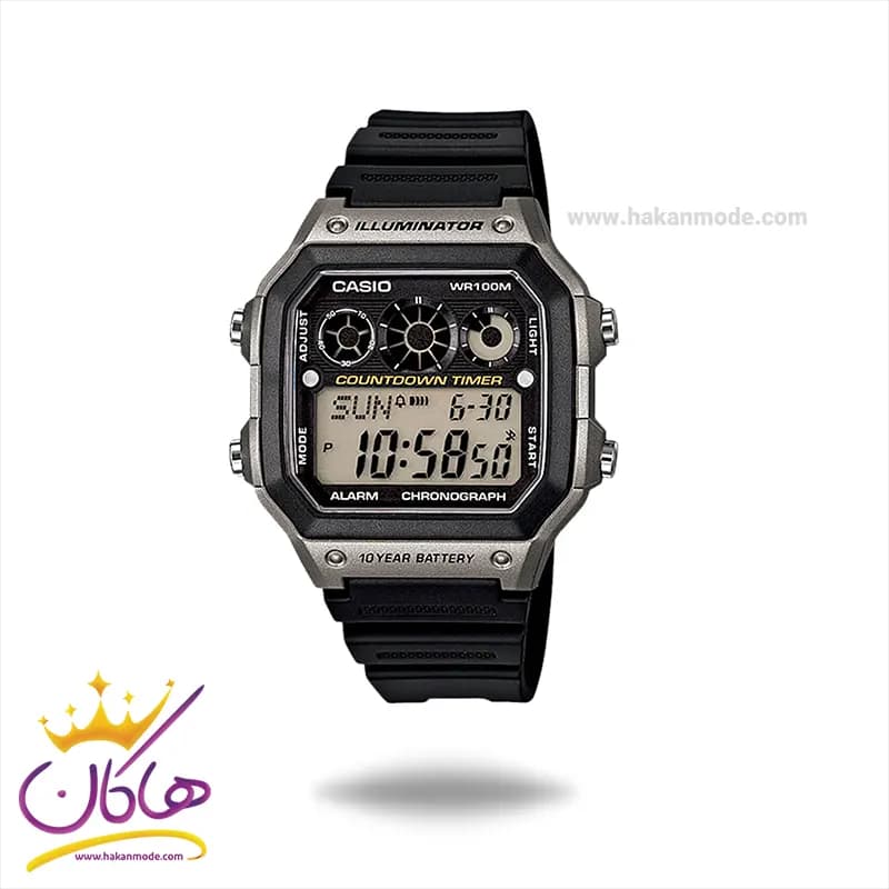 ساعت کاسیو مردانه قاب طوسی دیجیتالی AE-1300WH-8AVDF