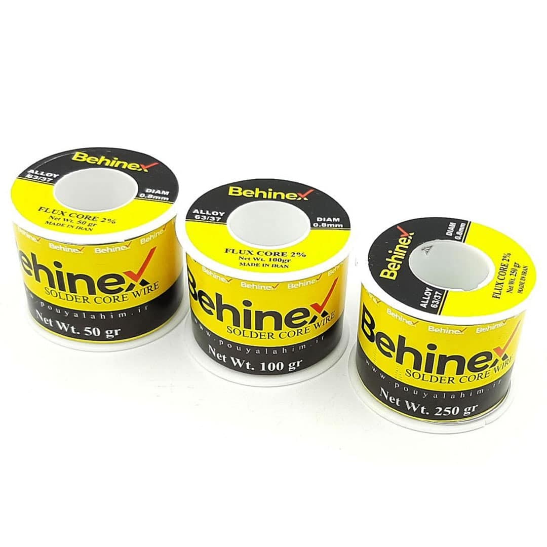 سیم لحیم 0.8 میلی متر 50 گرم مارک بهینکس — تصویر ۶