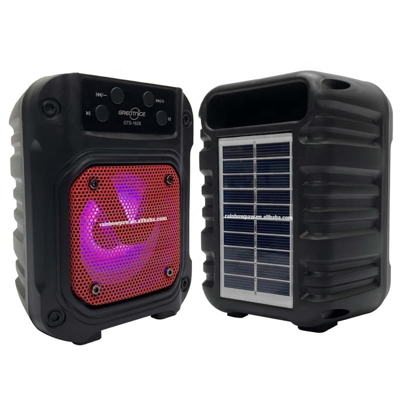 اسپیکر بلوتوثی شارژی و خورشیدی مدل GTS-1628 — تصویر ۵