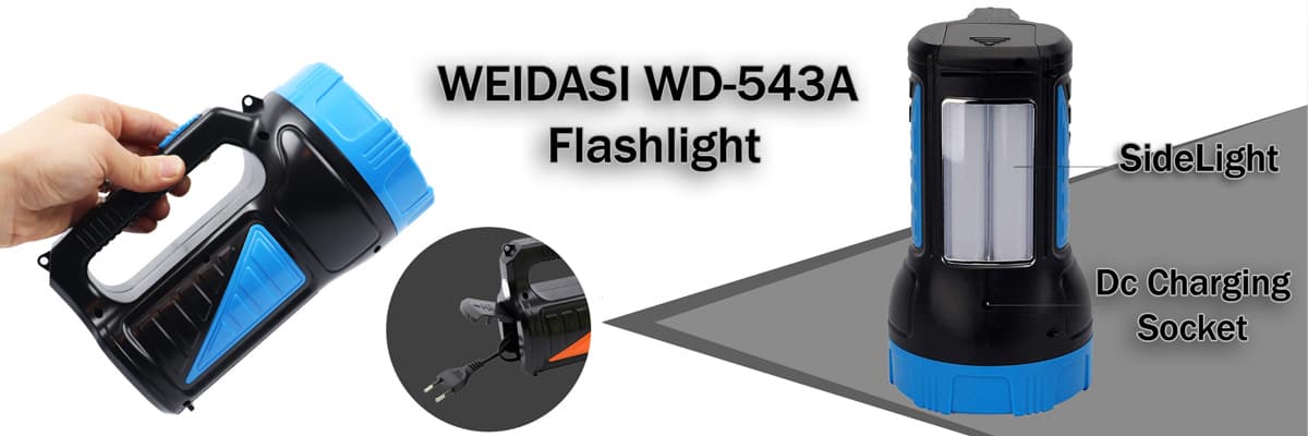 چراغ قوه شارژری ویداسی مدل WD-543A — تصویر ۵