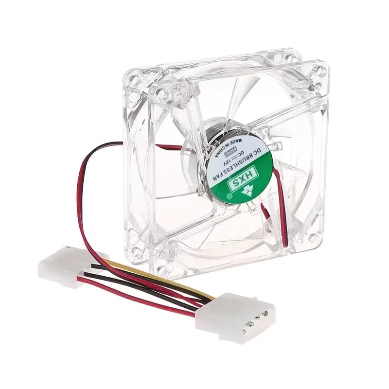 فن کیس 8 سانتی اچ ایکس اس مدل DC Brushless با نورپردازی