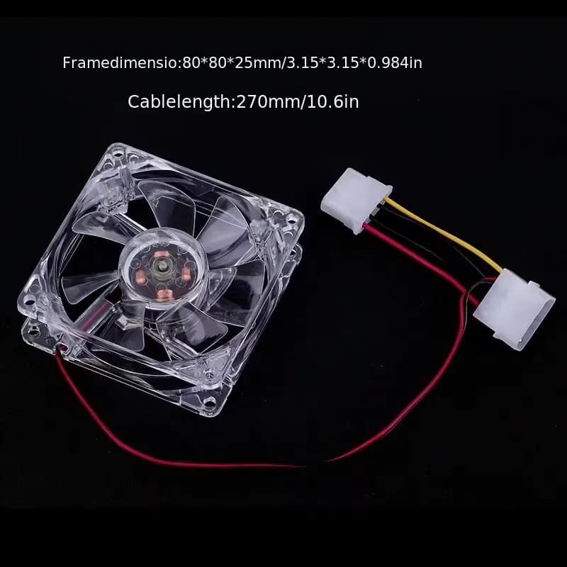 فن کیس 8 سانتی اچ ایکس اس مدل DC Brushless با نورپردازی — تصویر ۲
