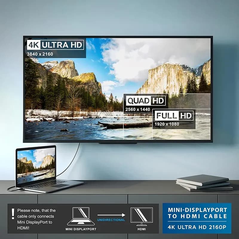 کابل تبدیل Mini DisplayPort به HDMI مدل 4K به طول 1.8 متر — تصویر ۵