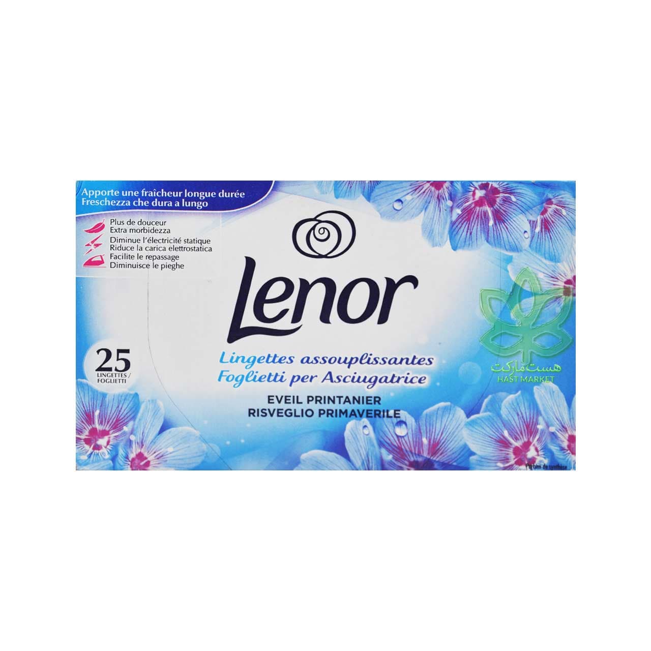 ورق کاغذی خوشبو کننده لباس رایحه بهار 25عدد لنور – lenor