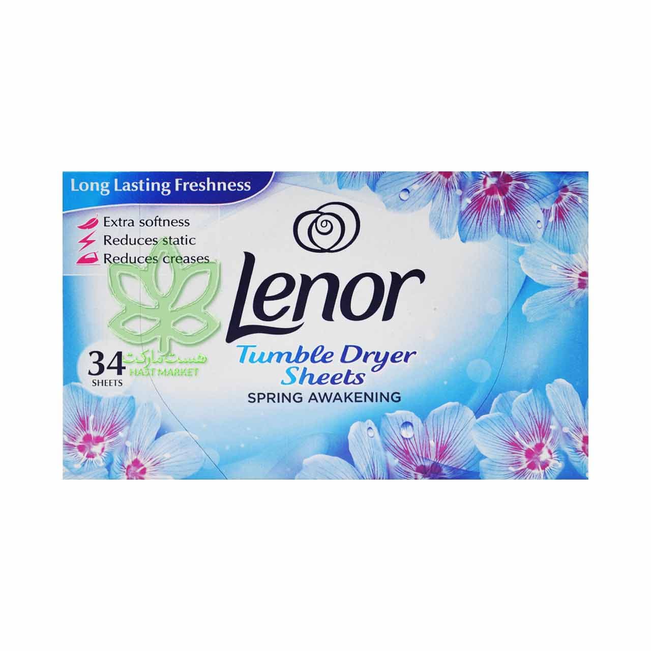 ورق کاغذی خوشبو کننده لباس رایحه بهار 25عدد لنور – lenor — تصویر ۴