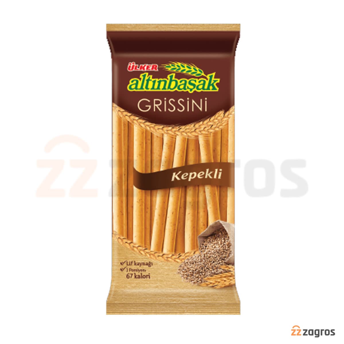 کراکر سبوس دار اولکر مدل Grissini وزن 125 گرم