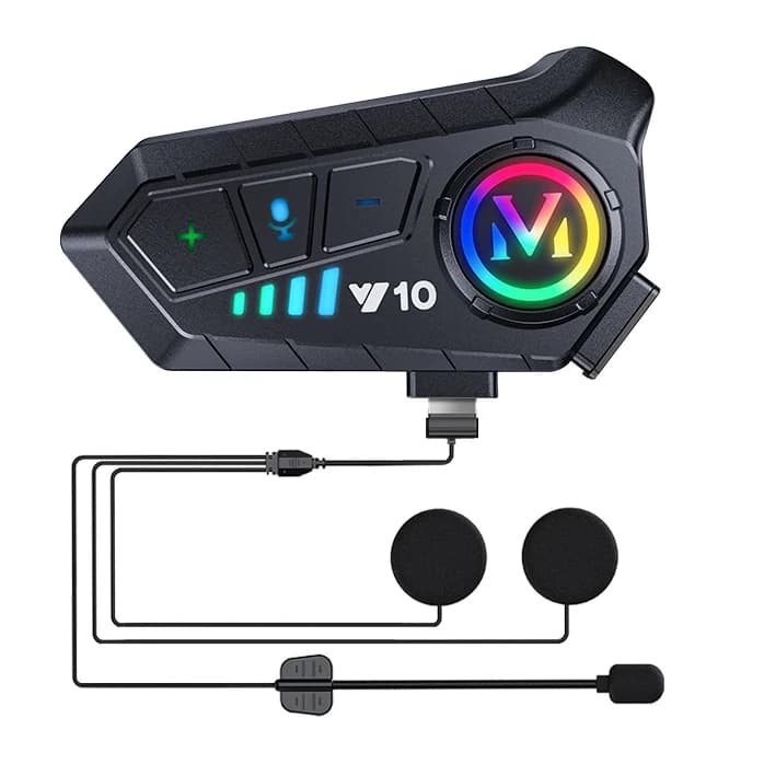 بلوتوث کلاه کاسکت Y10 2X دو عددی — تصویر ۳