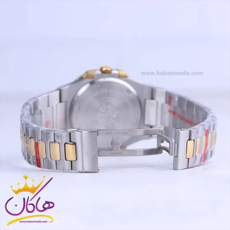 ساعت مچی پتک فیلیپ مردانه فلزی نقره ای طلایی 8058/5 — تصویر ۲