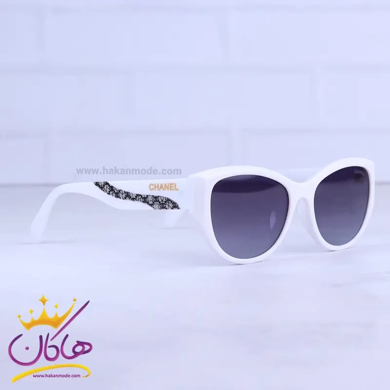 عینک آفتابی چنل زنانه فریم سفید پلاریزه P 9702/2 — تصویر ۴