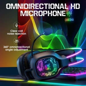 هدست گیمینگ با سیم اونیکوما مدل X22 RGB — تصویر ۷