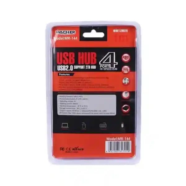 هاب USB مدل MR144 مچر (MACHER) — تصویر ۲