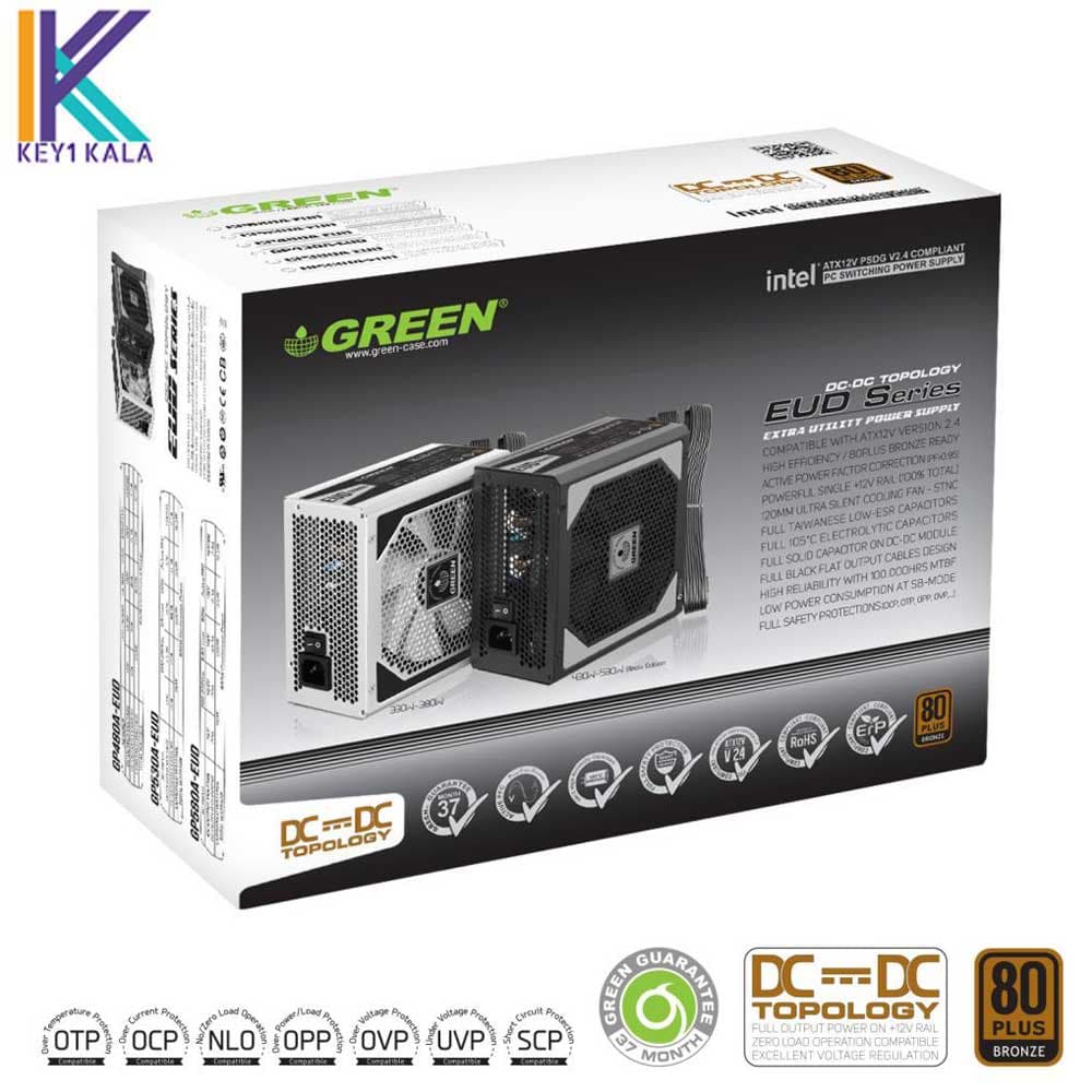 منبع تغذیه کامپیوتر گرین مدل GP430A-EUD 80 Plus Bronze توان 430 وات — تصویر ۷