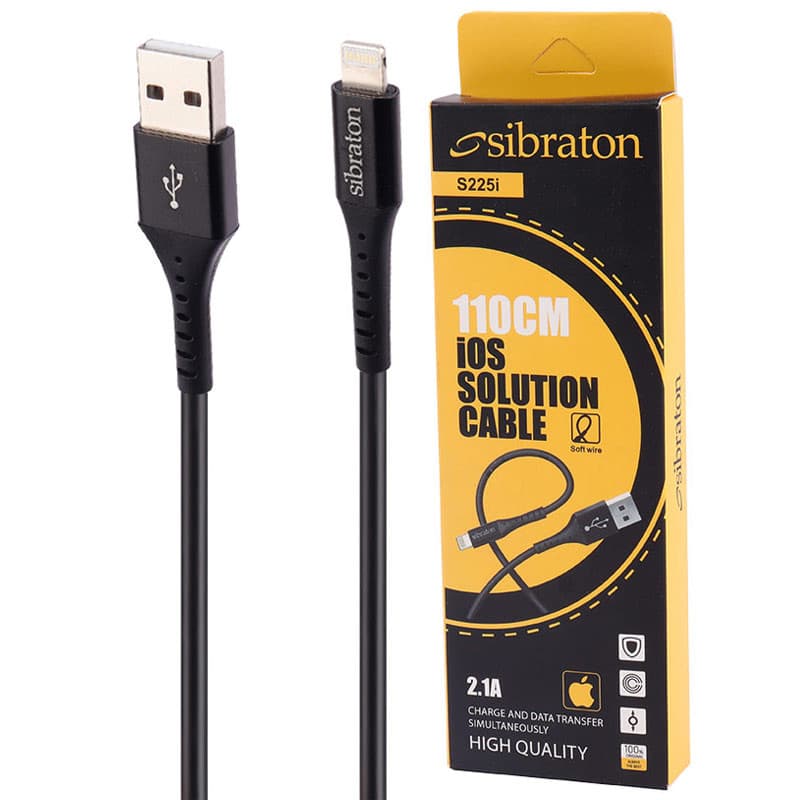 کابل Lightning سیبراتون مدل S225i 2.1A طول 1.1 متر