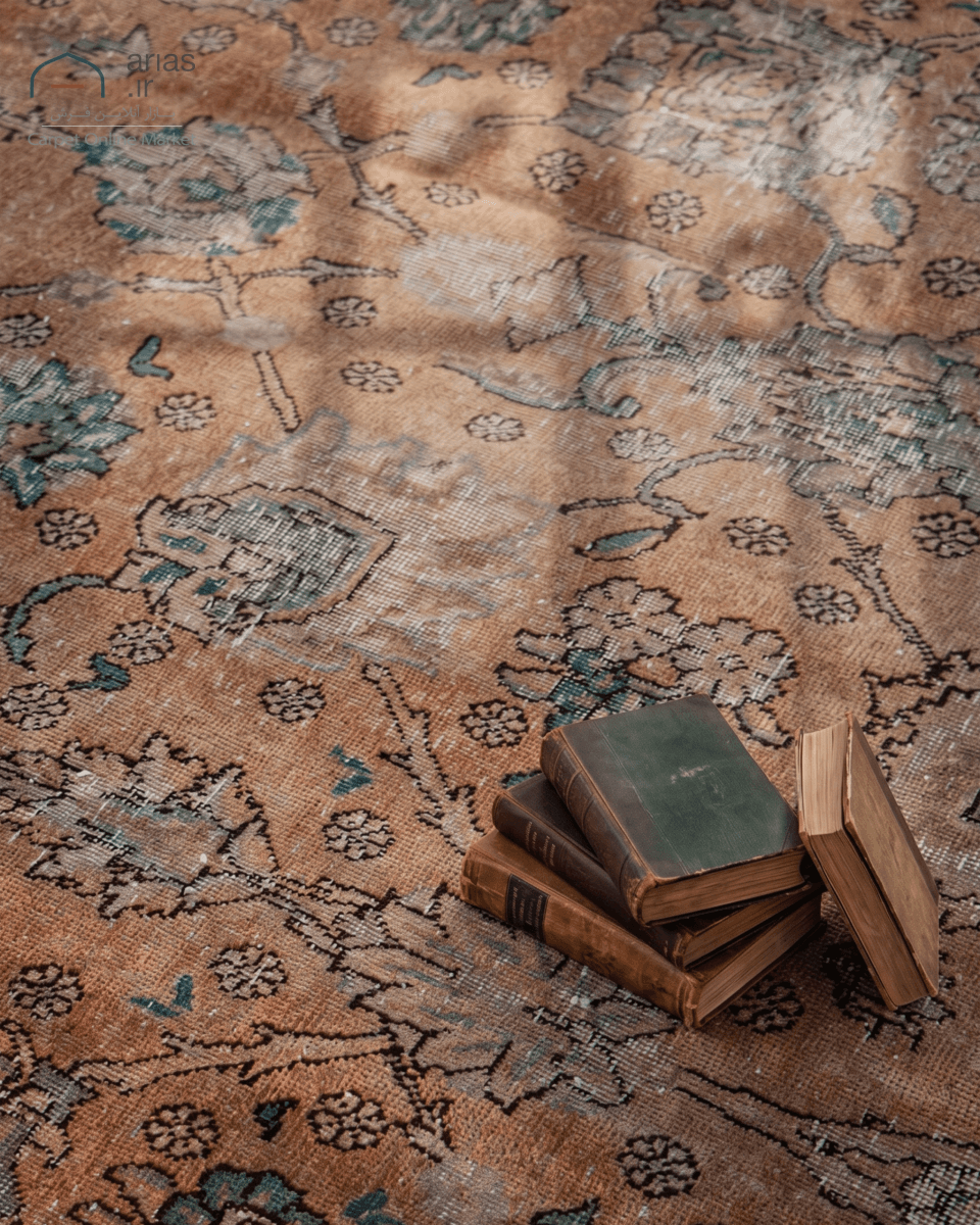 فرش دستبافت وینتیج تبریز 2339 کد D29129 — تصویر ۶