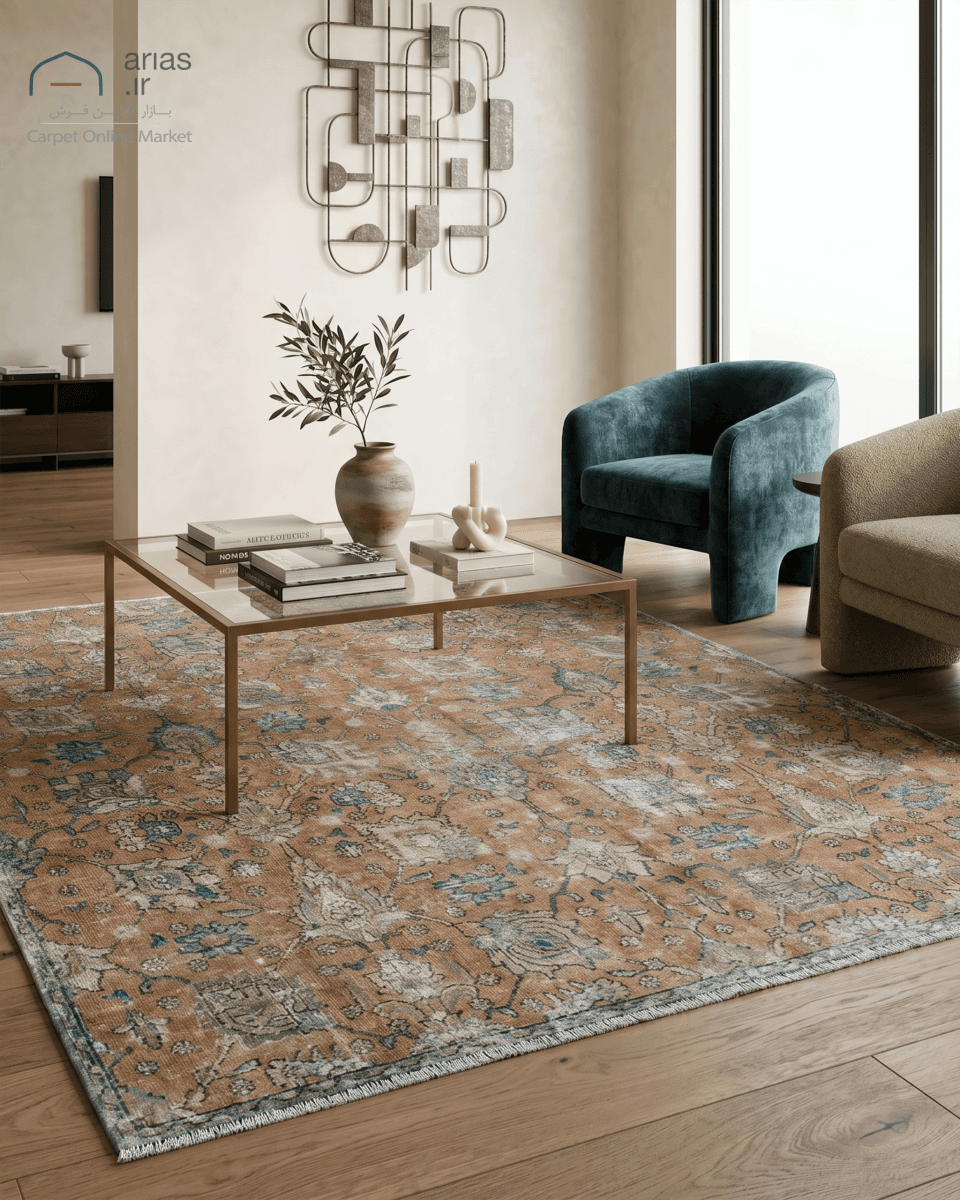 فرش دستبافت وینتیج تبریز 2339 کد D29129 — تصویر ۲