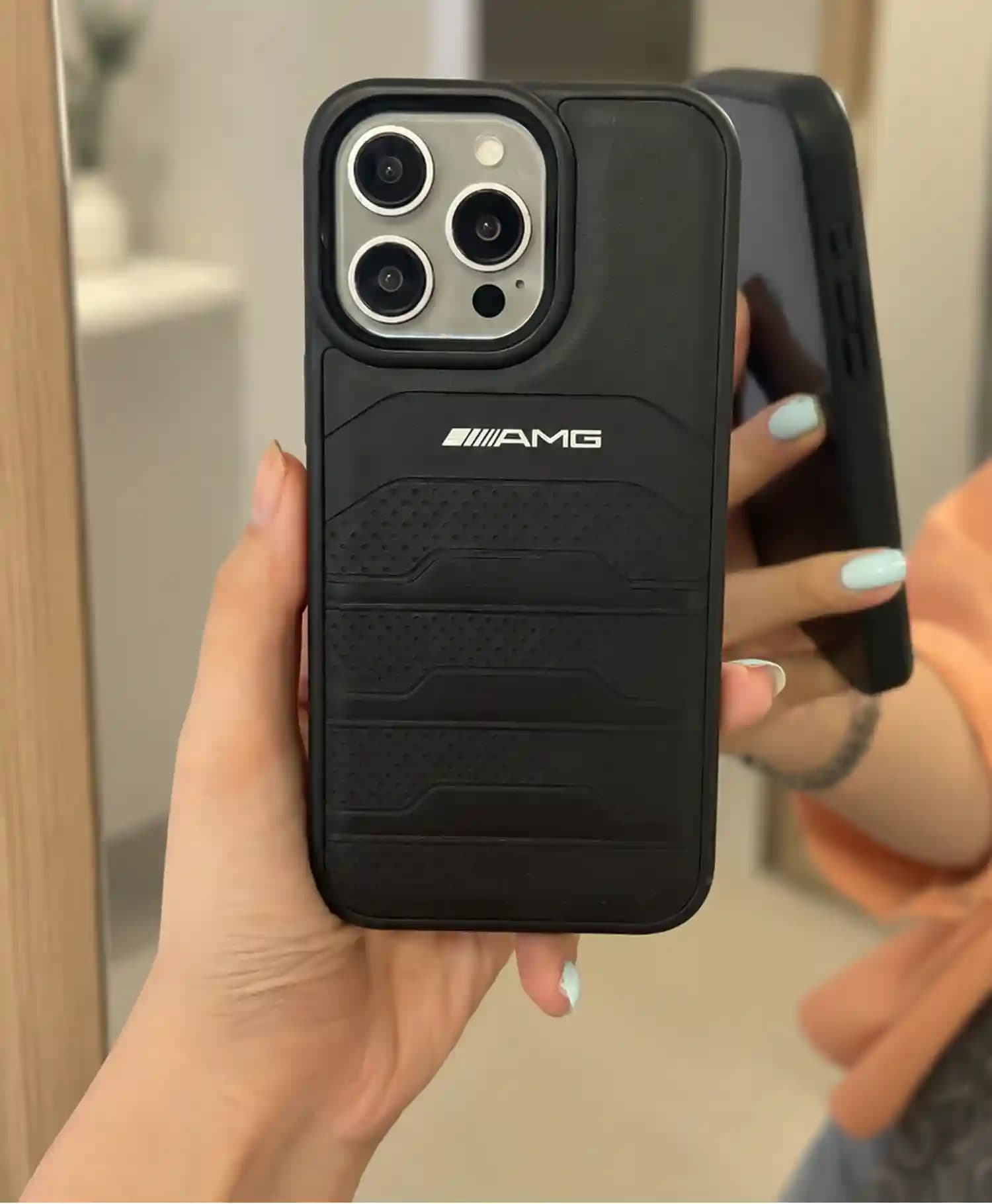 قاب چرمی مدل AMG kit گوشی موبایل Iphone 15 Pro Max — تصویر ۲