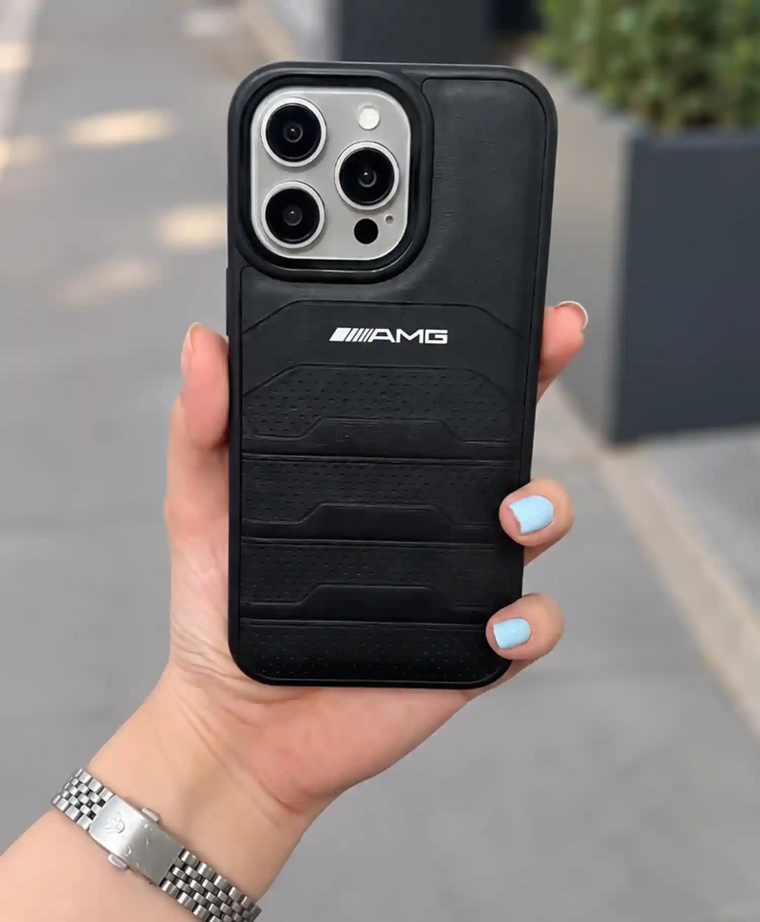 قاب چرمی مدل AMG kit گوشی موبایل Iphone 15 Pro Max — تصویر ۴