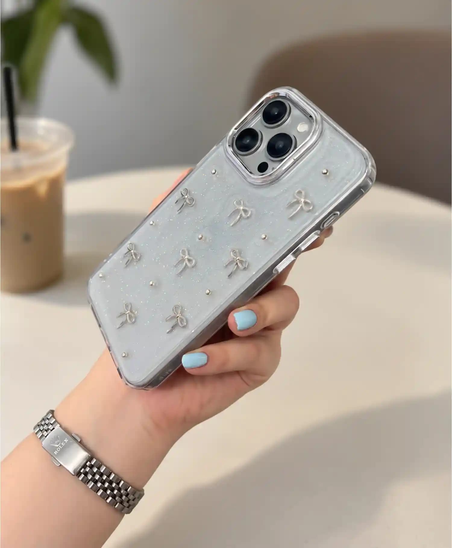 قاب ژله ای شاین دار پاپیونی گوشی موبایل Iphone 15 Pro Max — تصویر ۵
