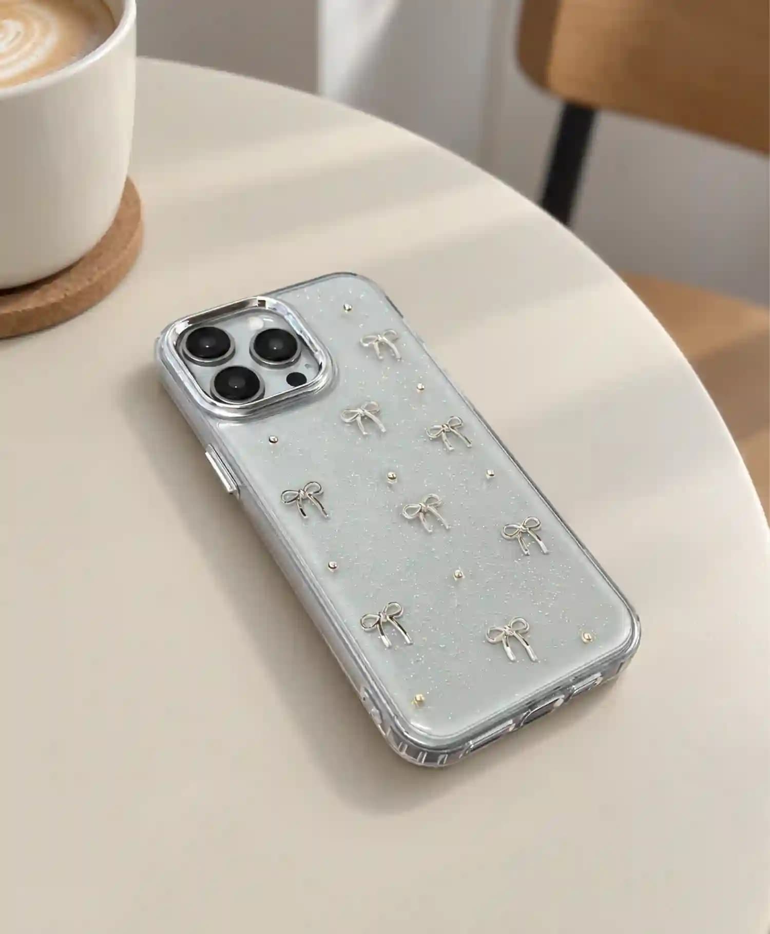 قاب ژله ای شاین دار پاپیونی گوشی موبایل Iphone 15 Pro Max — تصویر ۴