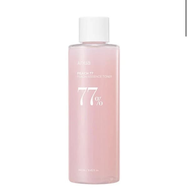 تونر روشن کننده آنوا مدل Peach 77 Niacin Essence مناسب برای انواع پوست حجم 250 میلی‌لیتر
