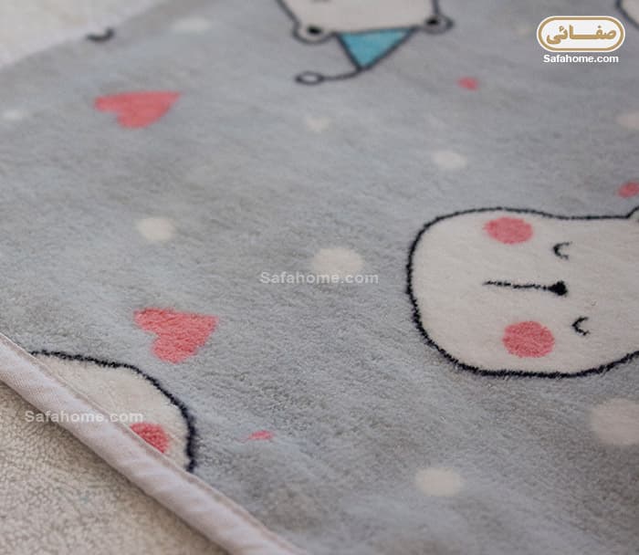 ست حوله نوزادی 6 تکه طرح خرسی طوسی — تصویر ۸