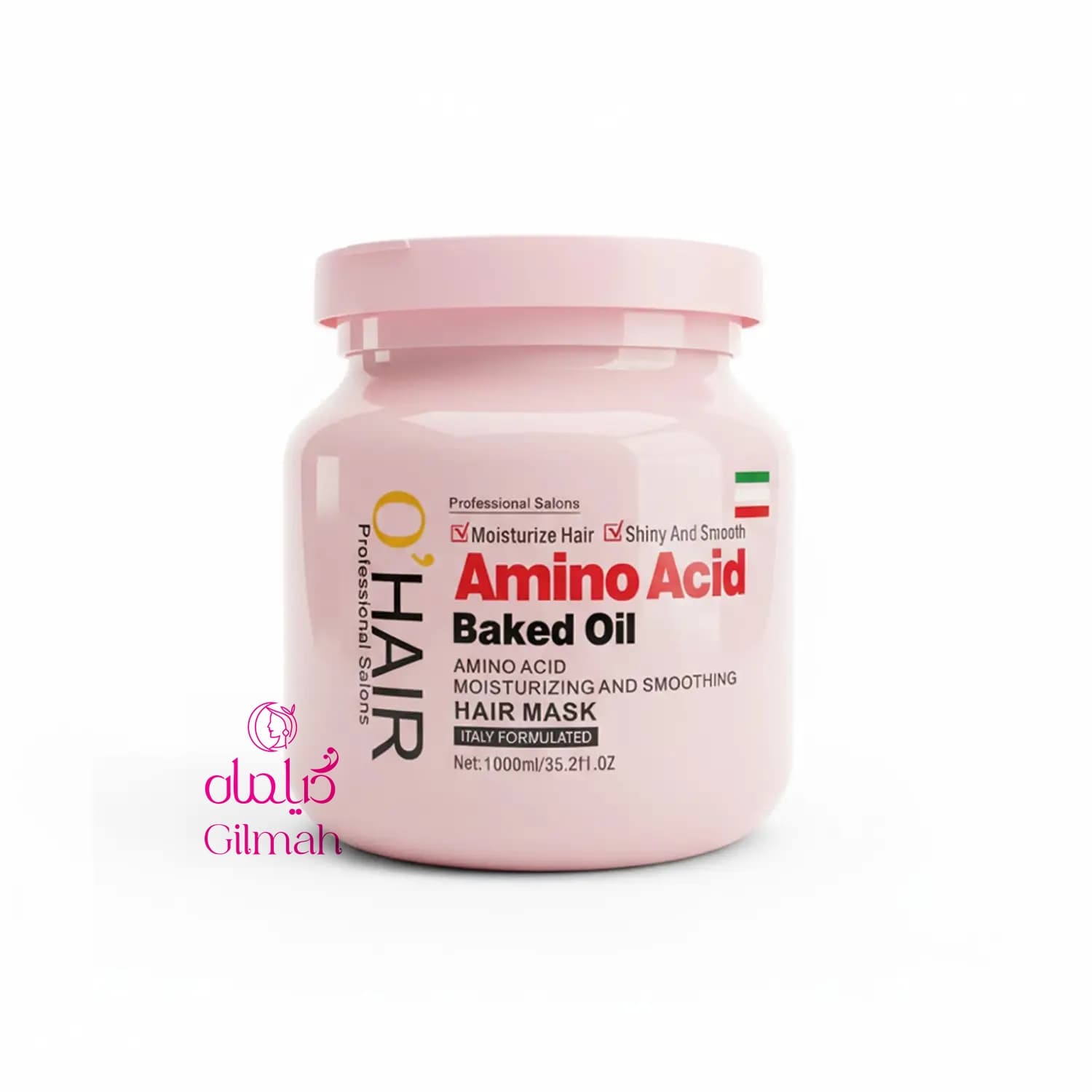 ماسک مو اوهیر مدل آمینو اسید – مخصوص موهای رنگ‌شده و خشک O’HAIR Amino Acid Revitalizing Hair Mask 1000ml — تصویر ۲