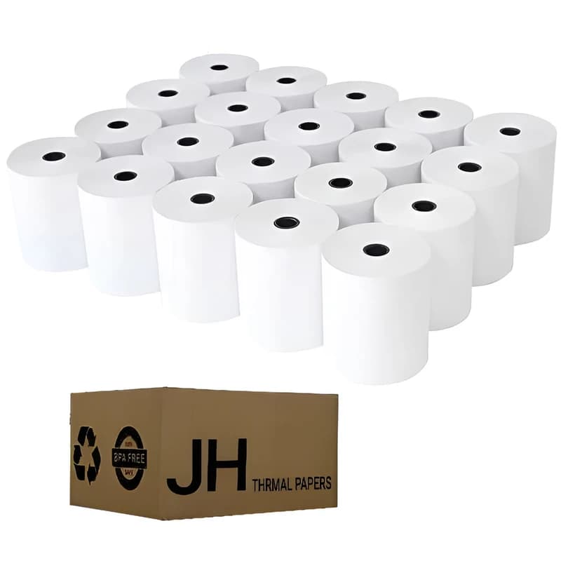 کاغذ رول پرینتر حرارتی جی اچ کارتن 50 عددی