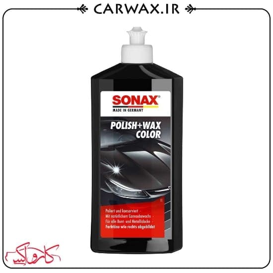 پولیش و واکس همرنگ مشکی سوناکس Sonax Polish & Wax Black 500ml