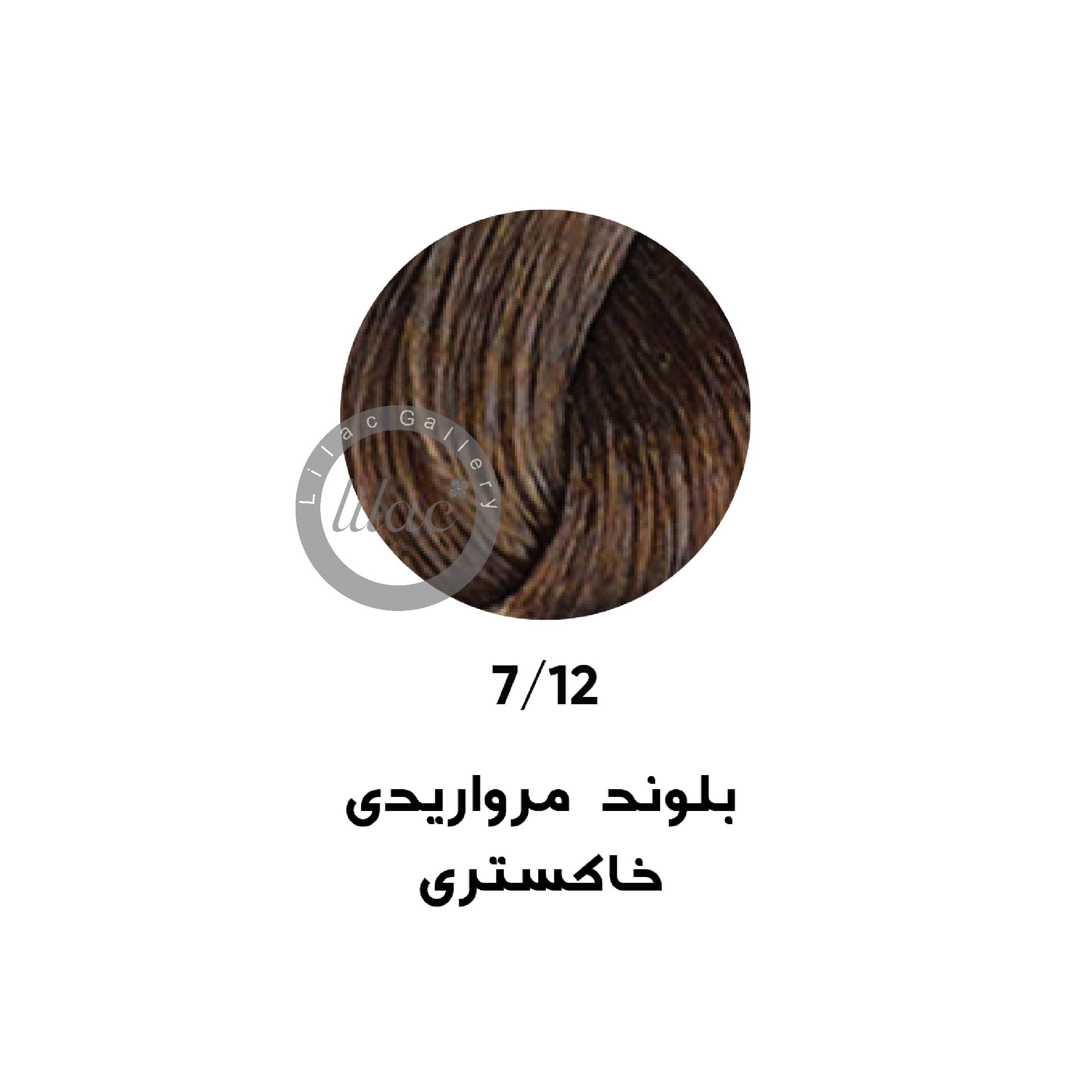 ارایبا erayba gamma رنگ مو شماره 7.12 بلوند مرواریدی خاکستری 100 میل