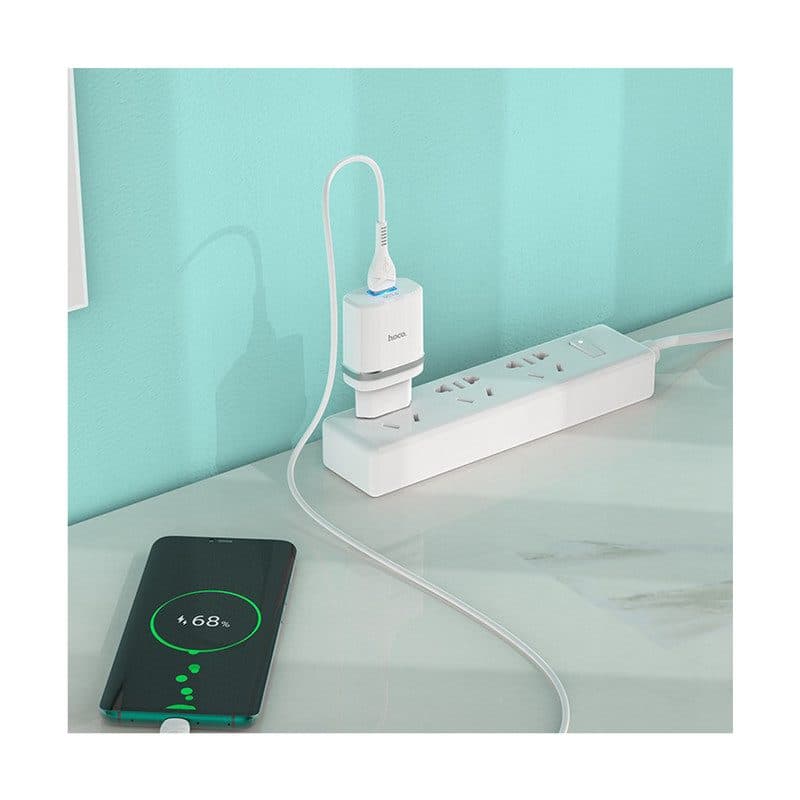 شارژر دیواری هوکو مدل C12Q به همراه کابل Type c — تصویر ۲
