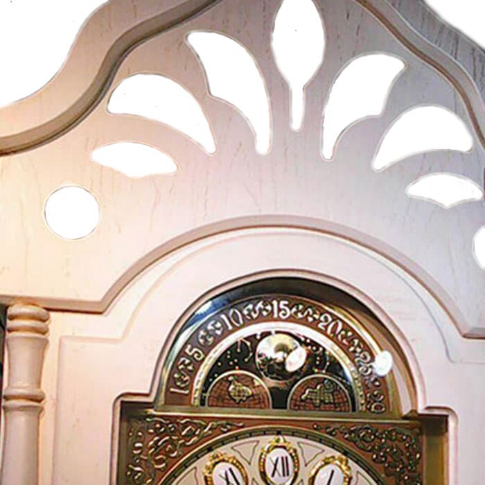 ساعت کنار سالنی چوبی ریتمیکس سفید کد 590014W — تصویر ۳