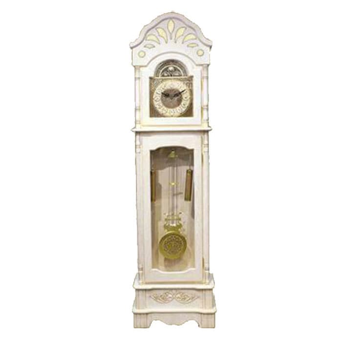 ساعت کنار سالنی چوبی ریتمیکس سفید کد 590014W — تصویر ۲