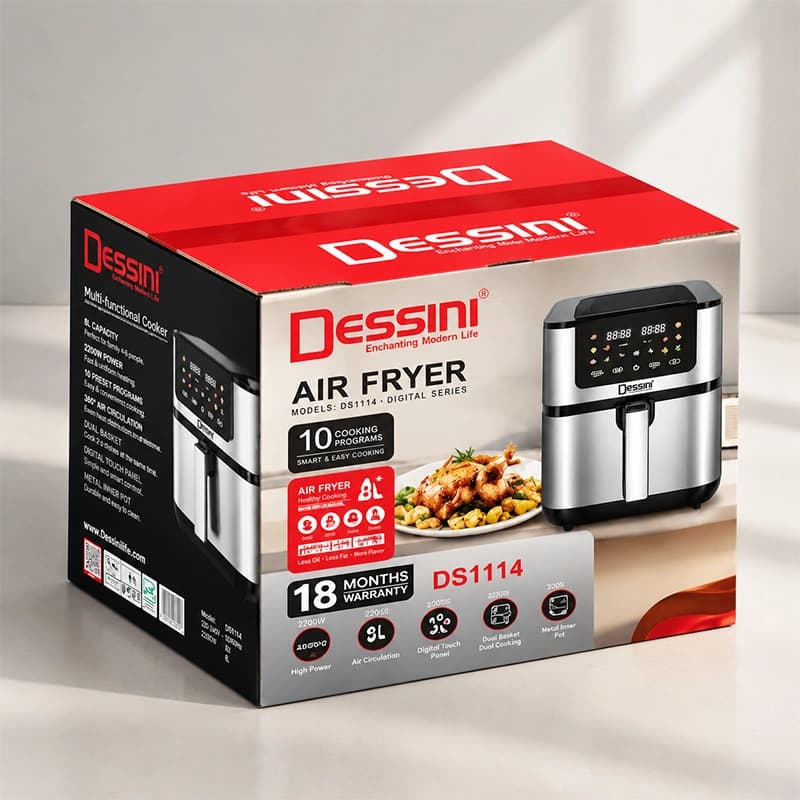 سرخ کن بدون روغن دسینی مدل DS1114 ظرفیت 8 لیتر — تصویر ۴