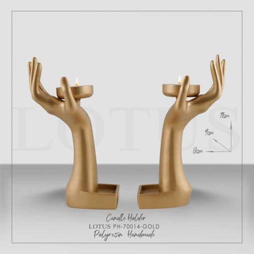 جا شمعی مدل MELLISSA کد PH-70014 رنگ GOLD — تصویر ۲